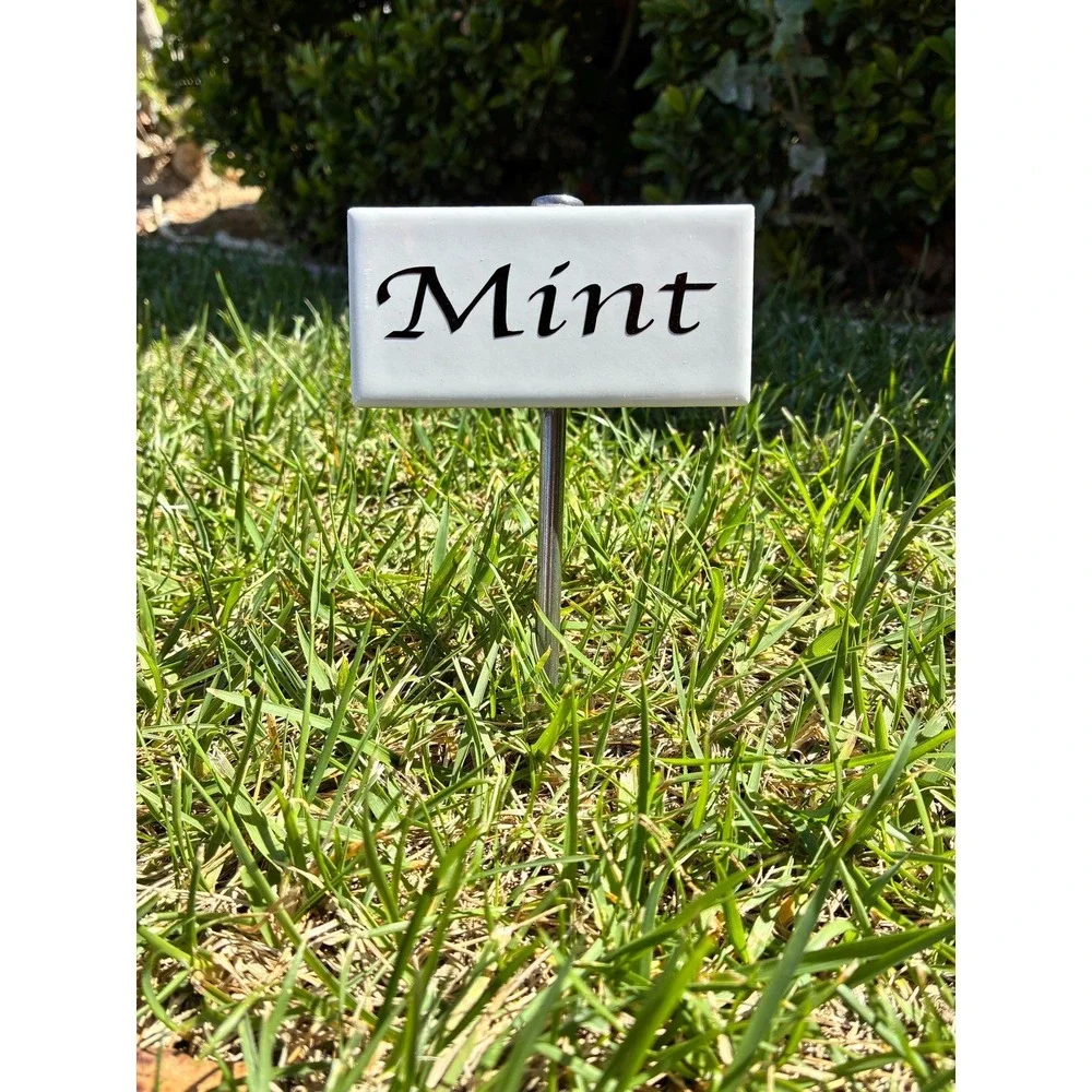 Tile Garden stake flower decor